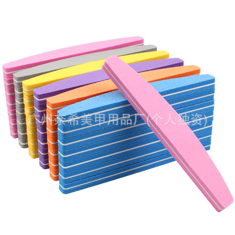 Sponge Nail File Tool Nail Buffer Block Thick and Thin Grinding Strip Nail Sanding Strip Shaping Double-Sided Polishing File