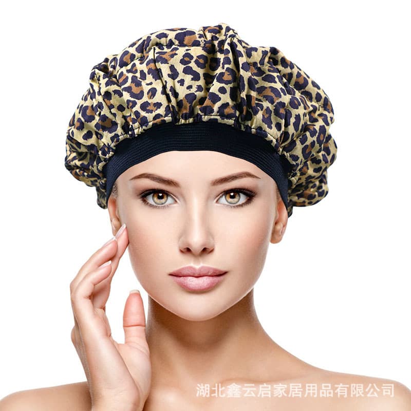 Printed mineral beads flaxseed heating hat microwave heating customizable relieves headaches windproof heating hat
