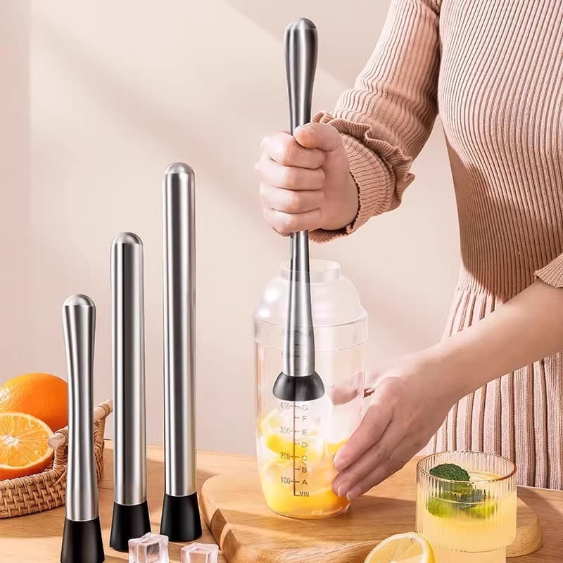 Muddler Ice Crusher Fruit Press Lemon Smasher Tool for Handmade Lemon Tea Cocktail Muddler Stick