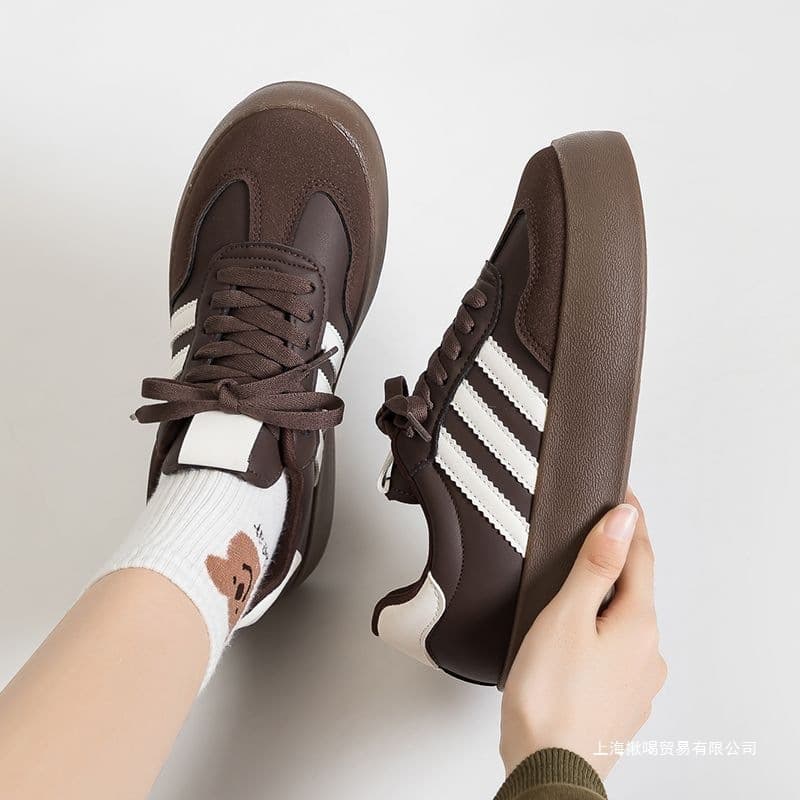 Retro German Training Shoes 2025 New Style Unisex Casual Board Shoes Women's Sports Shoes Simple Flat White Sneakers