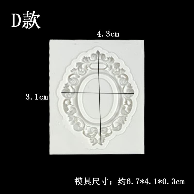 Fondant Mold Vintage Frame Embossed Photo Frame Mold Hollow Embossed Border Fondant Silicone Mold