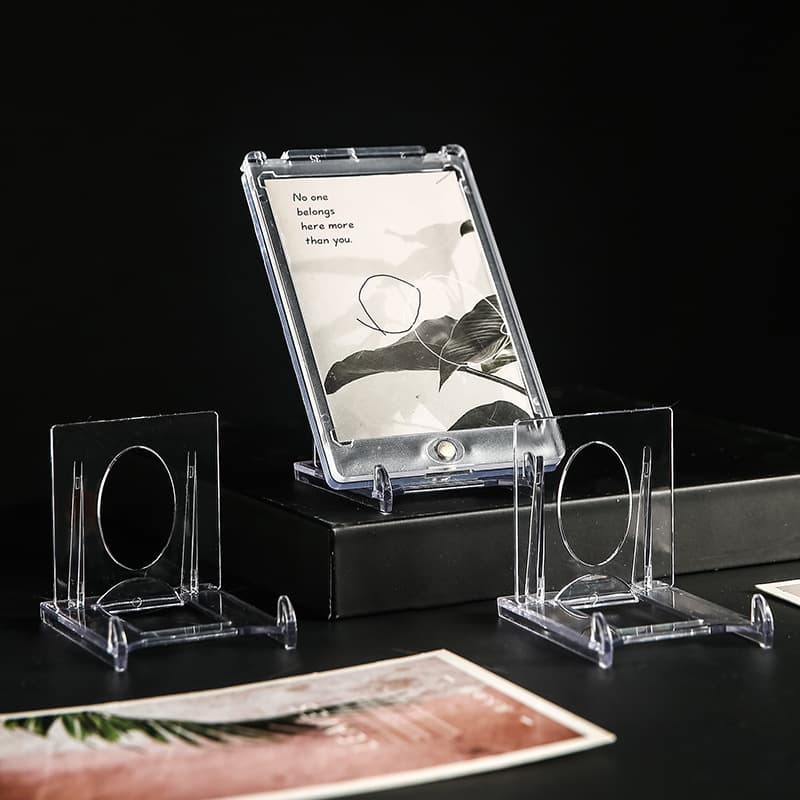 Plastic transparent bracket brick display stand, movable and adjustable bracket, small business card holder, acrylic tripod