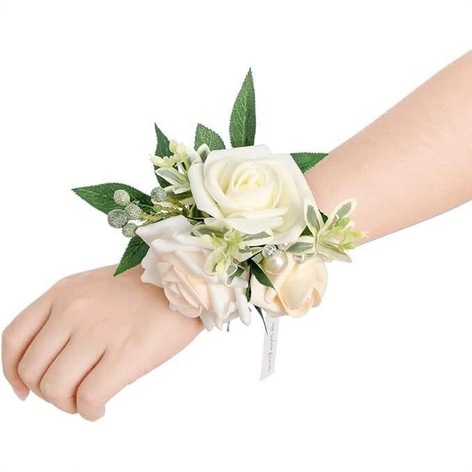 Amazon cross-border wedding shoulder corsage artificial flower wedding banquet prom bride dress decoration manufacturer wholesale