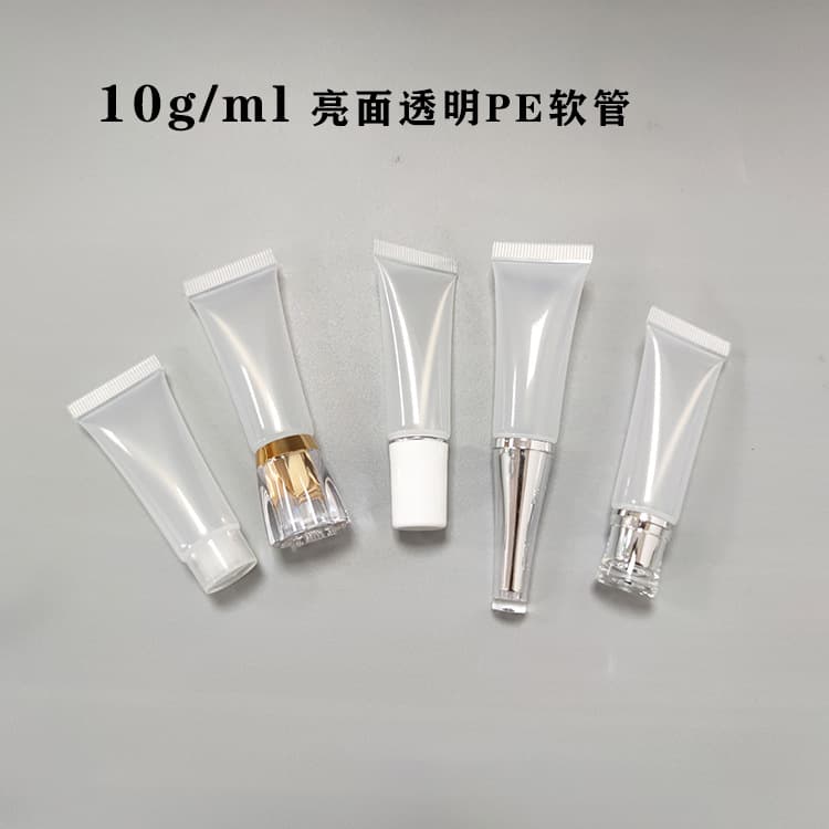 10g/ml plastic bottle skincare cosmetic empty bottle transparent PE soft tube sample refill bottle