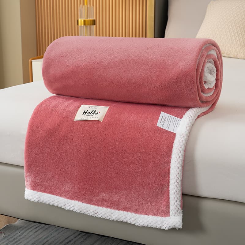 Thickened milk fleece, coral fleece, flannel sofa throw blankets, office nap air-conditioning blankets, gift plush blankets