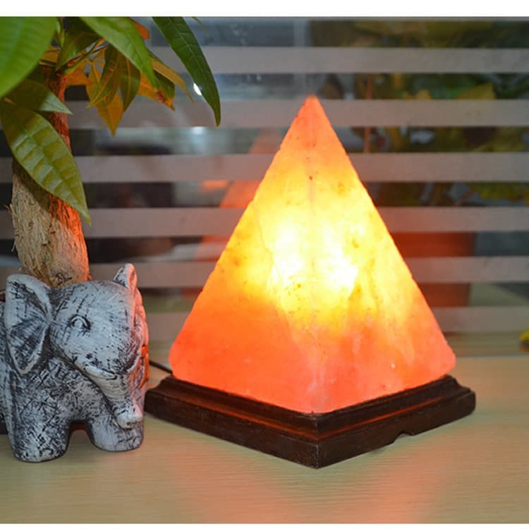Natural USB Salt Lamp Pyramid Heart Shaped Carved Various Shapes Decorative Lighting