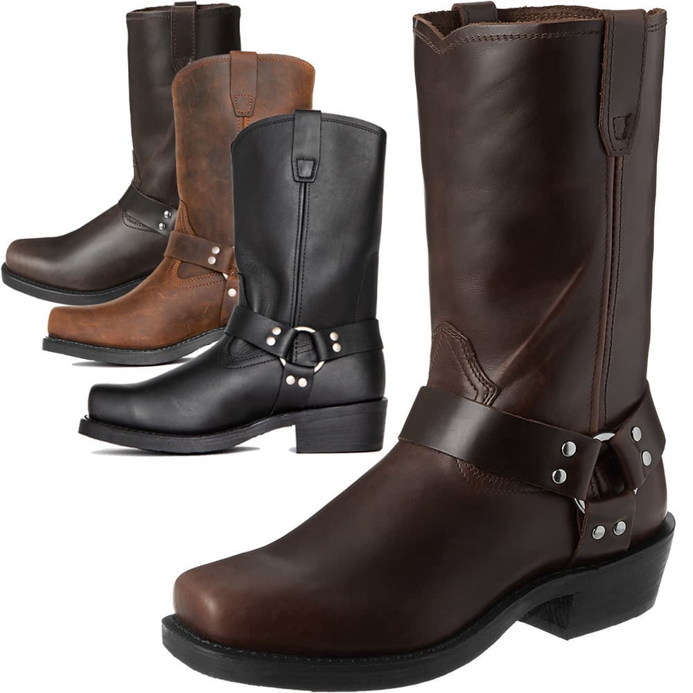 Aofu Shoes 1031 wooden heel sole cowboy boots men's boots OPP zipper bag packaging without shoe box