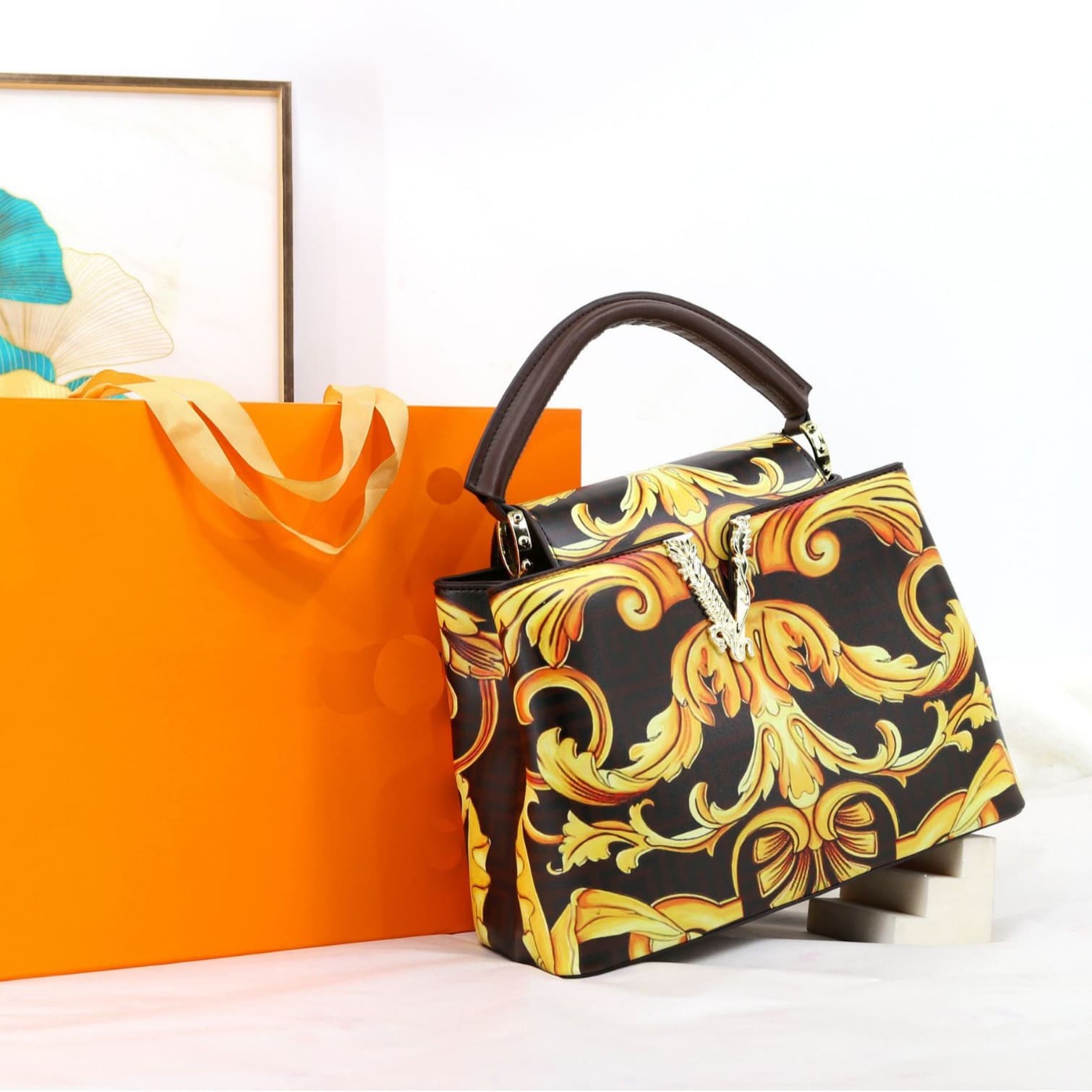 Cross-Border Women's Bag Designer Handbag Women Printed Ladies Shoulder Bag