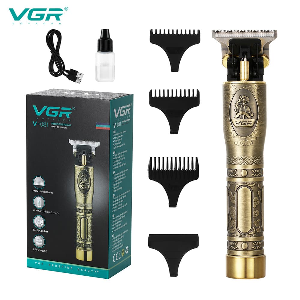 VGR081 Oil Head Hair Clipper Men's Razor Barber Shop Carving Engraving Electric Pusher Vintage Electric Scissors Hair Cutter