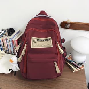 Backpack Spring Autumn Simple Campus Style Middle High School Student Backpack Large Capacity Outdoor Lightweight Travel Computer Bag