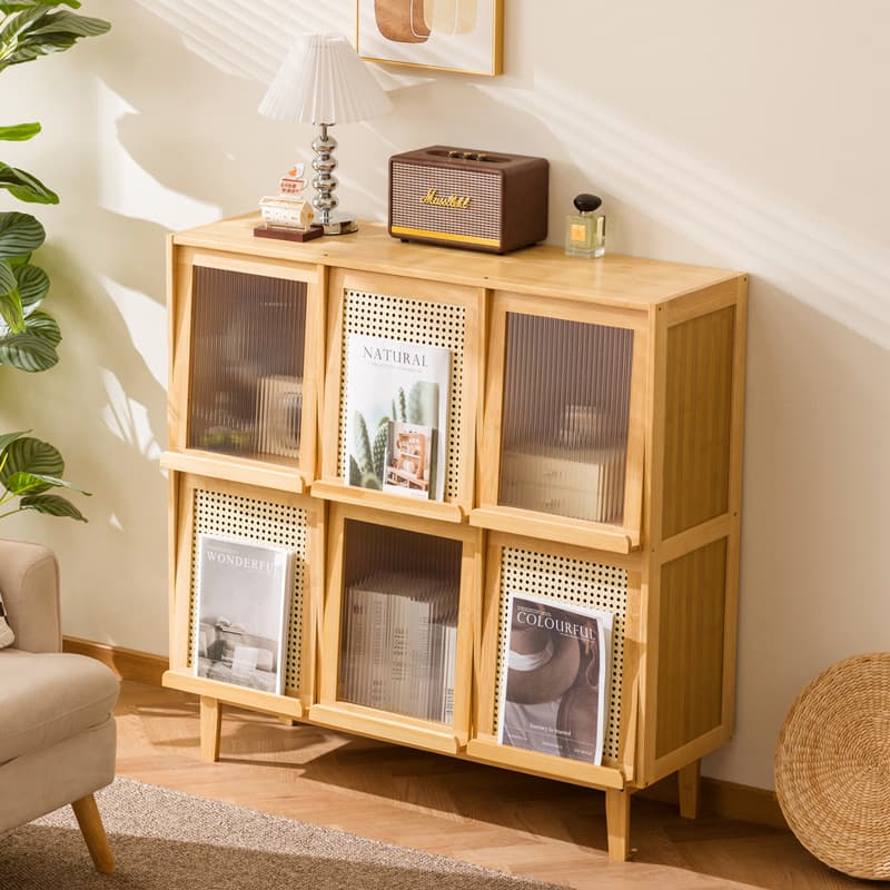 Vintage Magazine Stand Floor Newspaper and Periodical Organizer Storage Rack Children's Book Holder Wall-mounted Brochure Display