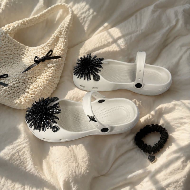 Crystal Mary Jane Ballet Shoes Sandals Women's Crocs Women's Outdoor One-Strap Sandals Beach Shoes Home Slippers Women