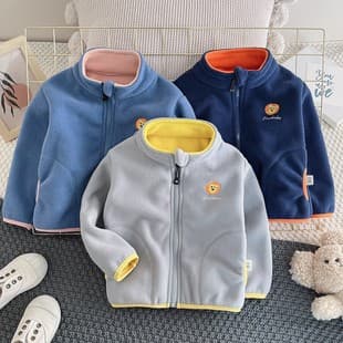 Boys Spring Jacket 2023 New Style, Baby Kids Clothing, Toddler Boys Autumn/Winter Fleece Top