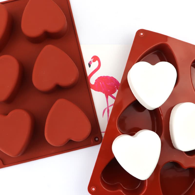 Minghao 6-Cavity Silicone Cake Mold, Mousse Bread Mold, Silicone Baking Tool, DIY Handmade Soap Mold