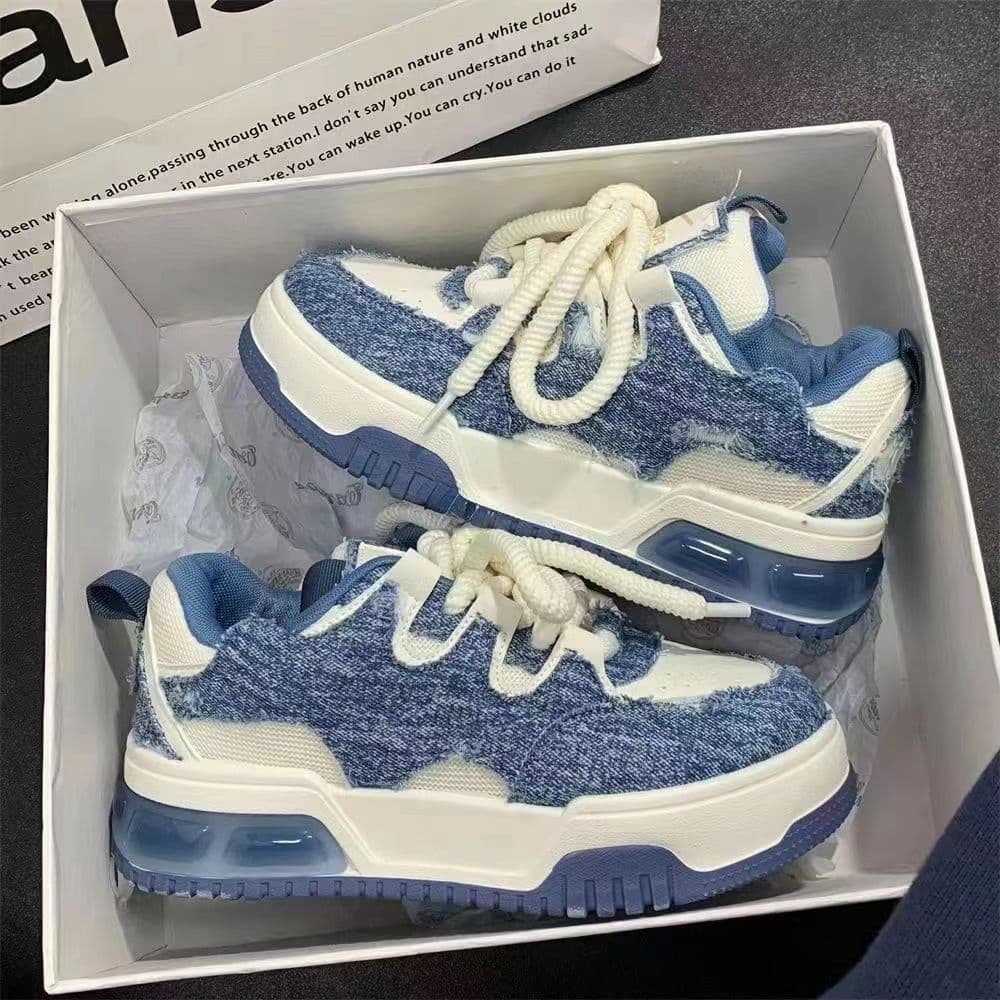 Cowboy Maillard 2025 Sea Salt White Shoes Blue Thick Sole New Autumn Original Dopamine Casual Sports Shoes
