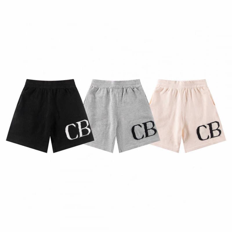 Cross-Border Cole Buxton Letter Logo Print 5-Inch Shorts Loose Casual Knit Drawstring Shorts for Men