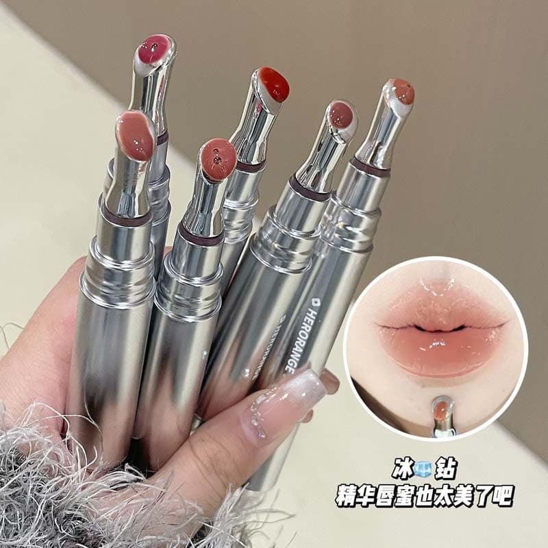 HERORANGE~Condensed color reflecting bright lip gloss long-lasting color moisturizing plump lips water gloss mirror lip glaze