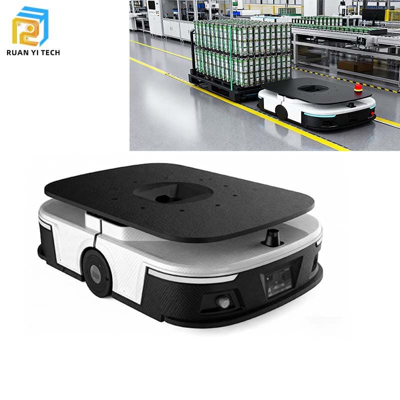 Soft-wing robot with built-in laser QR code composite navigation, 400kg lurking and lifting follow-up AGV