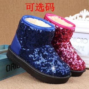 Children's Shoes Wholesale Kids Snow Boots Sequins Kids Boots Baby Snow Boots Factory New Style Drop Shipping