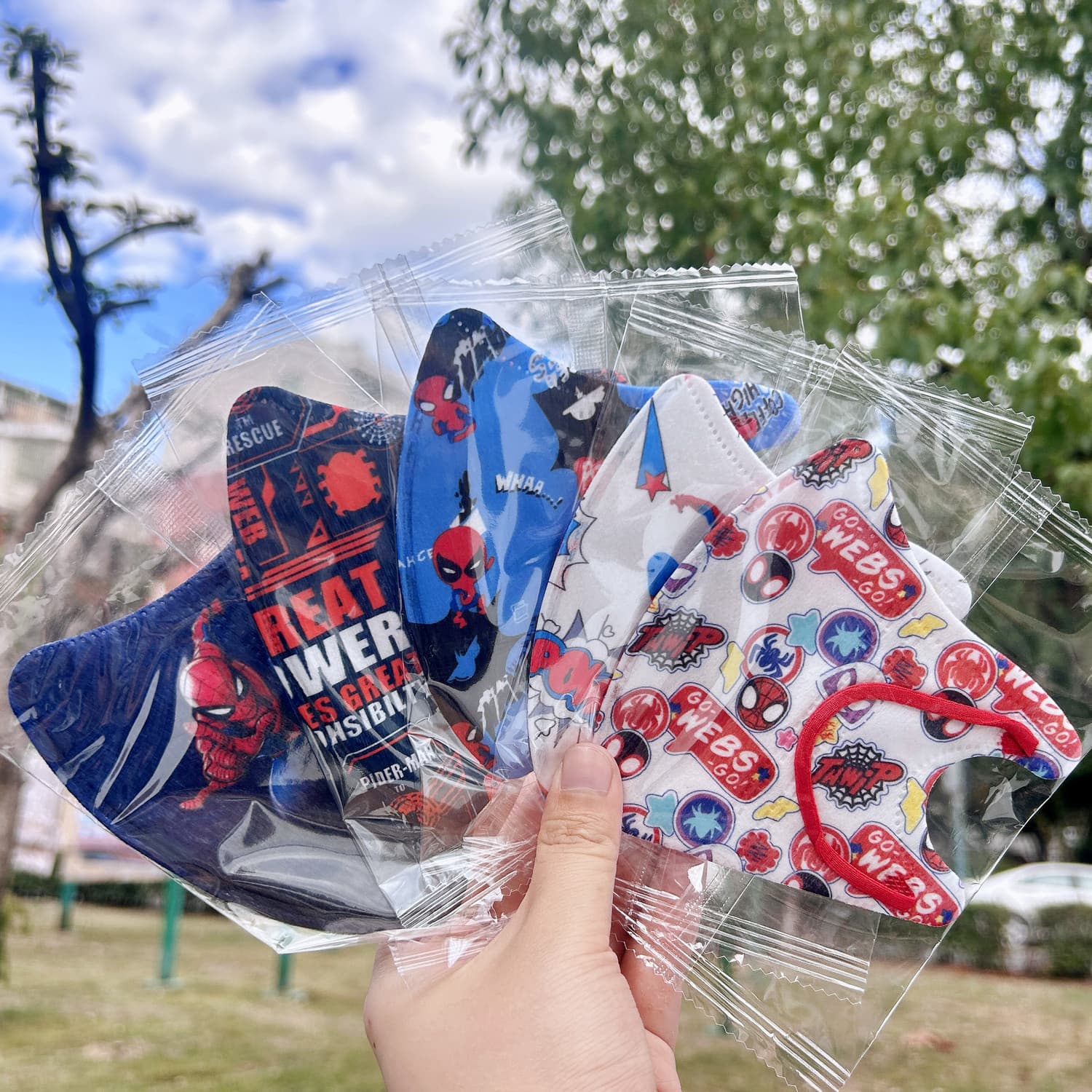 3D Positioning Children's Marvel Mask, Boys and Girls Student Mask, Kids Mask for Ages 3-12, Individually Packaged