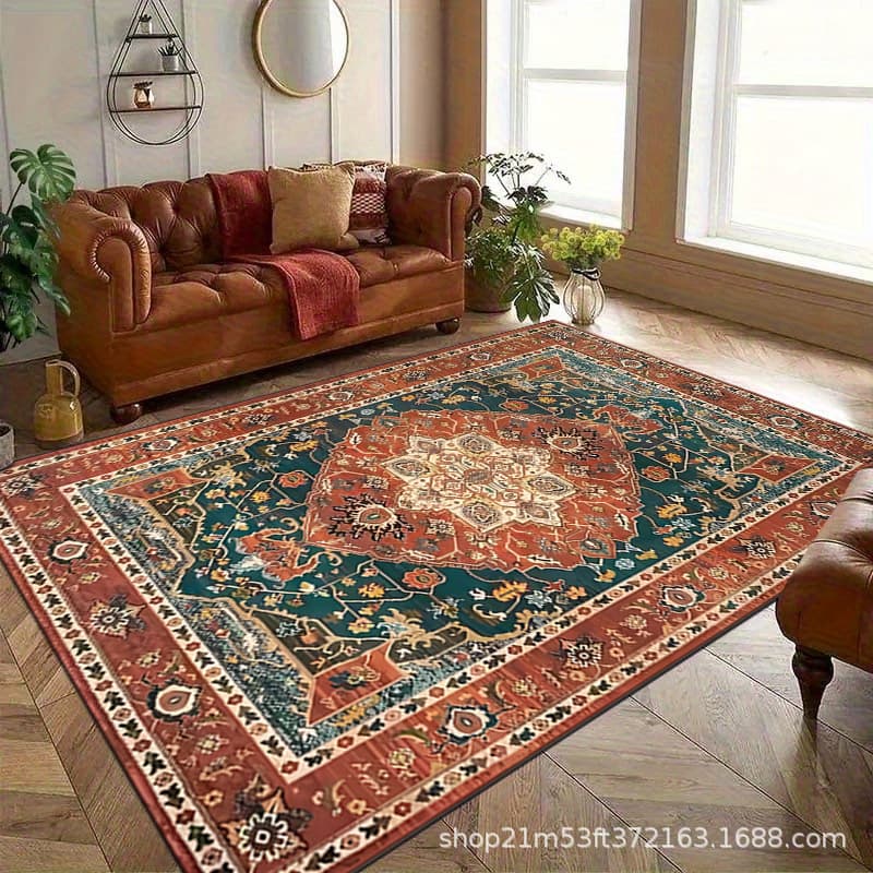 American Light Luxury Retro Bohemian Living Room Rug Bedroom Cross-border Persian Ethnic Style Rug In Stock