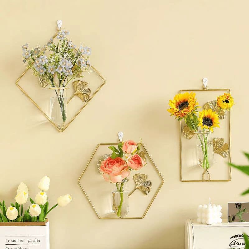 Nordic-style decorative flower wall hangings, creative living room background wall decorations, dining room and bedroom wall ornaments.