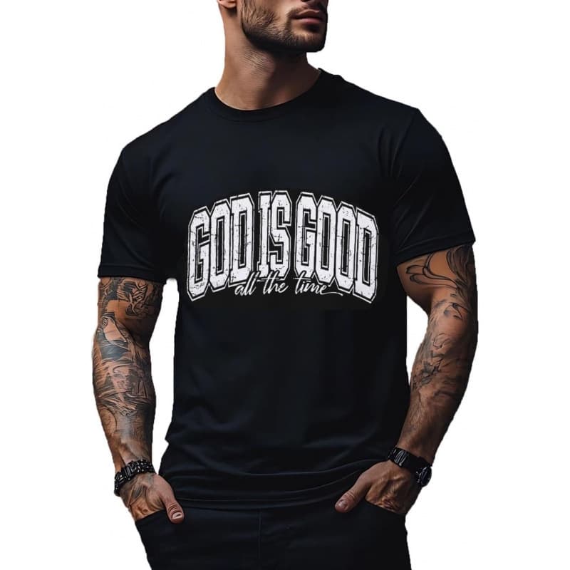 Christian Shirts for Men: Faith Cross Printed T-Shirts