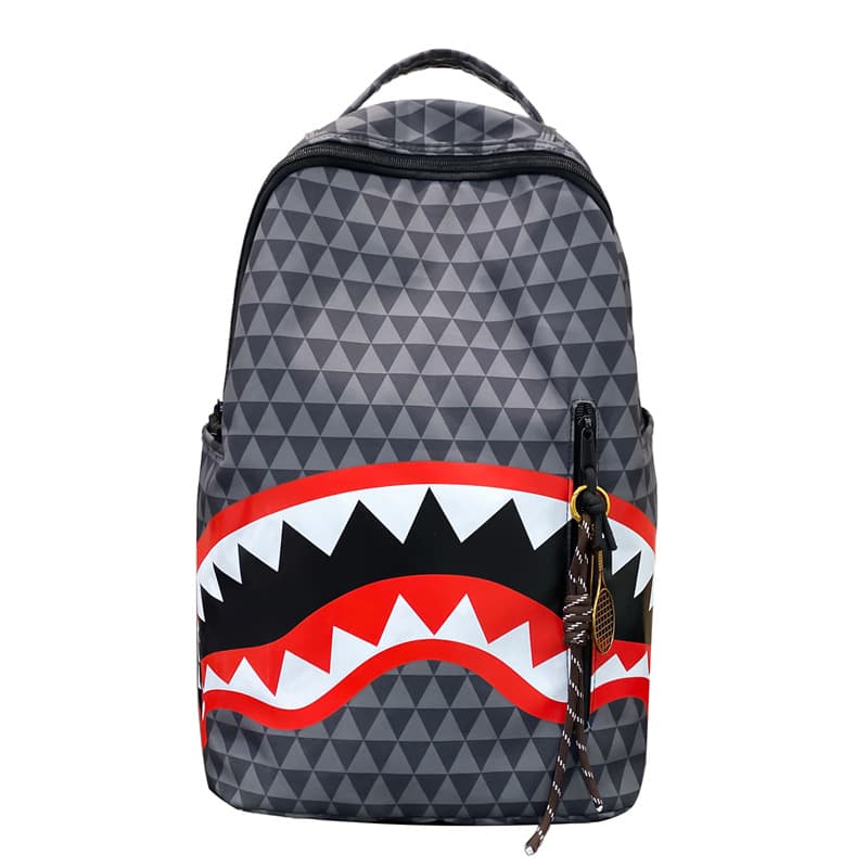 New Export Style Creative Shark Funny Ugly-Cute Backpack Travel Large Capacity Glow-in-the-Dark Student Backpack