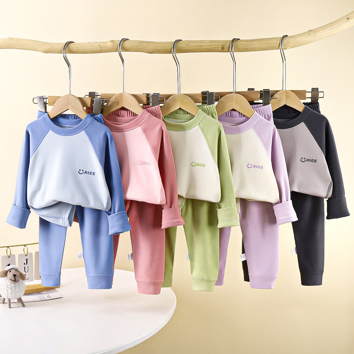 Kids German Velvet Warm Loungewear Set Autumn Winter Boys Girls Baby Seamless Thermal Underwear Pajamas Long Sleeve Base Layer