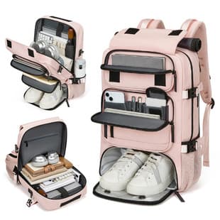Women's Casual Travel Backpack, Large Capacity, Water-Resistant, Anti-Theft, Hand-Carry or Crossbody, Multi-Functional Laptop Backpack