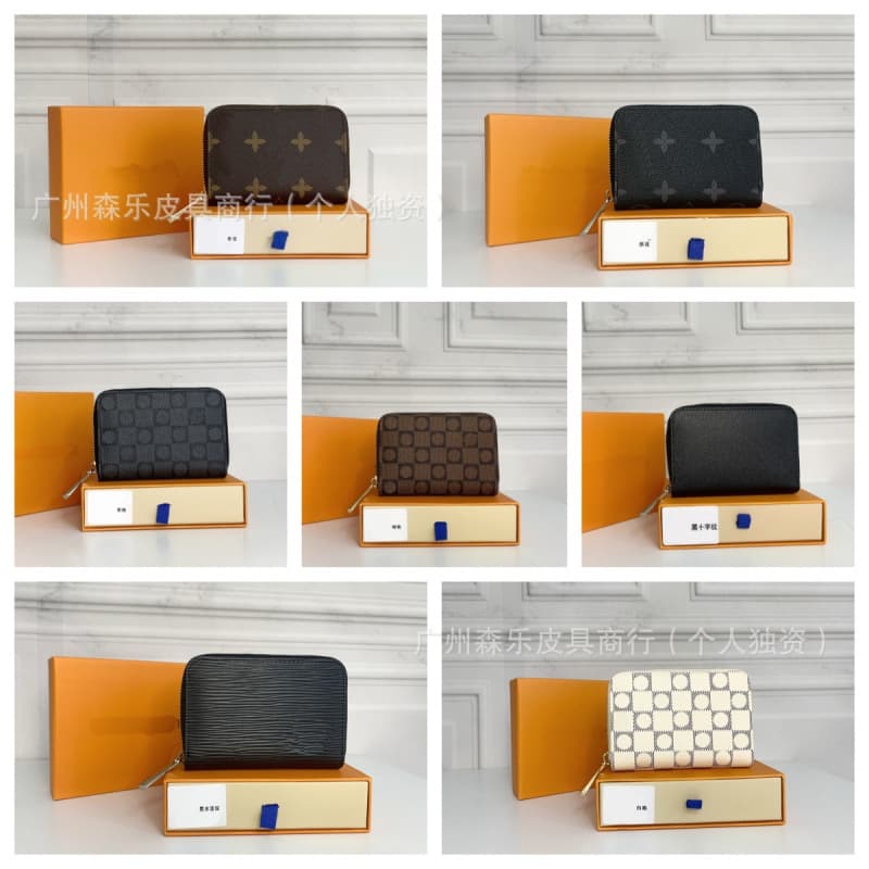 Classic Single-Zip Short Wallet for Women, Coin Purse, Lightweight, Simple, Compact 60067