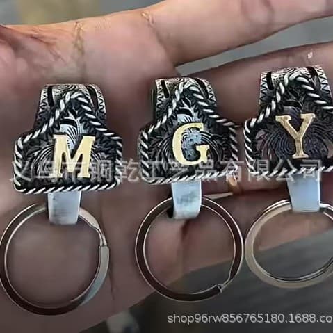 Cross-border New Product Handmade Cow Tag Belt Key Holder