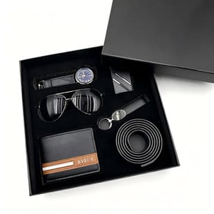 Premium Gift Set Belt Wallet Watch Sunglasses Perfect for Gifting Factory Direct Supply Cross-Border Source