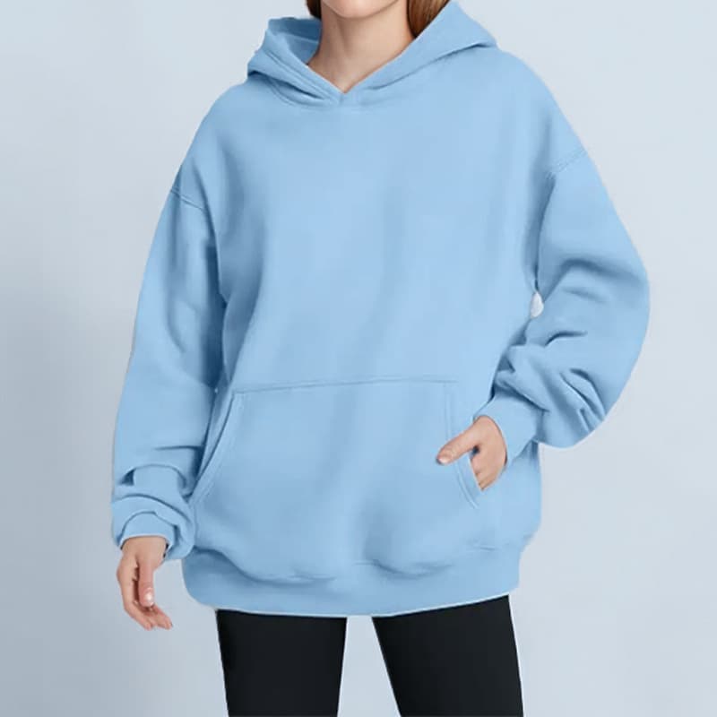 2025 Fall/Winter New Arrival Women's Fleece-Lined Drop-Shoulder Hoodie, Loose Sweatshirt, Factory Direct, In Stock
