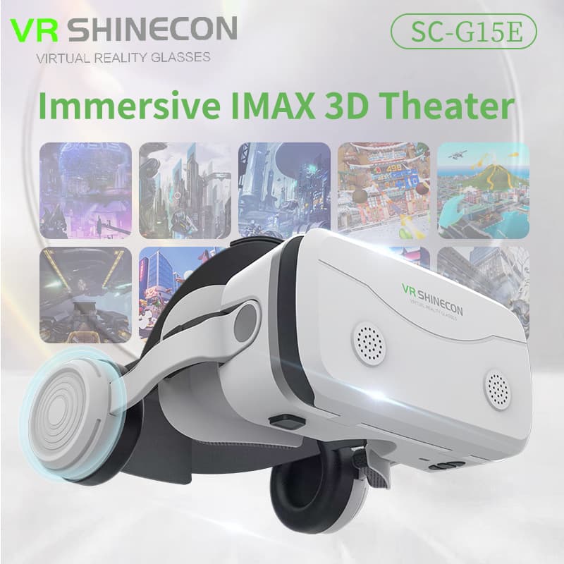 Cross-border G15E virtual reality glasses head-mounted VR glasses compatible with 4.7-7 inch phones 3D video in stock