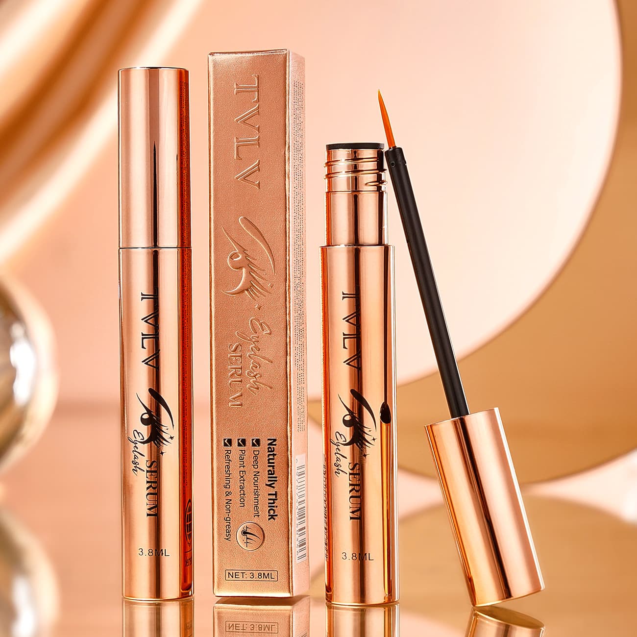AliExpress Cross-border Eyelash Nutrient Solution Lengthening Lashes Thickening Eyebrow Moisturizing Serum All-English Packaging