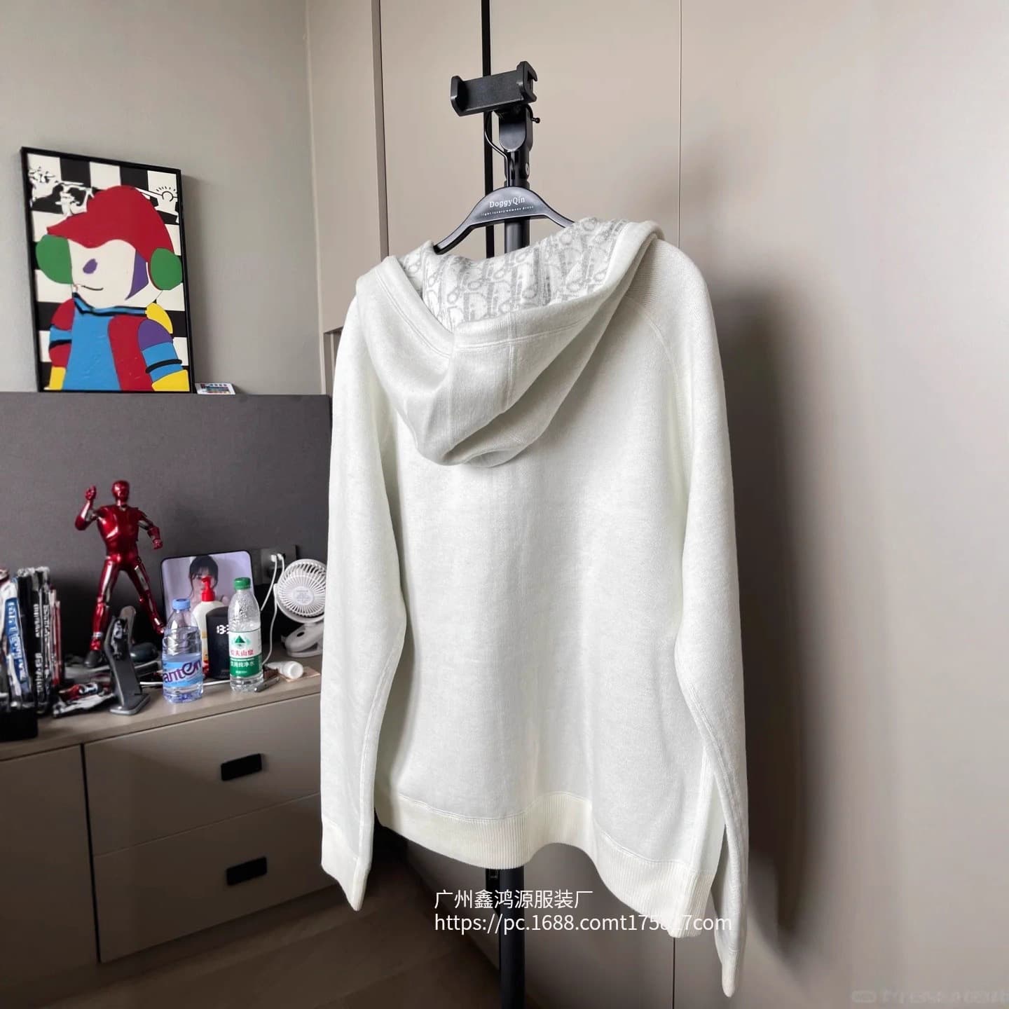 D Brand Autumn New Hooded Wool Sweater, Reversible, Loose Fit for Men and Women, Zip-Up Hoodie with Cashmere Blend