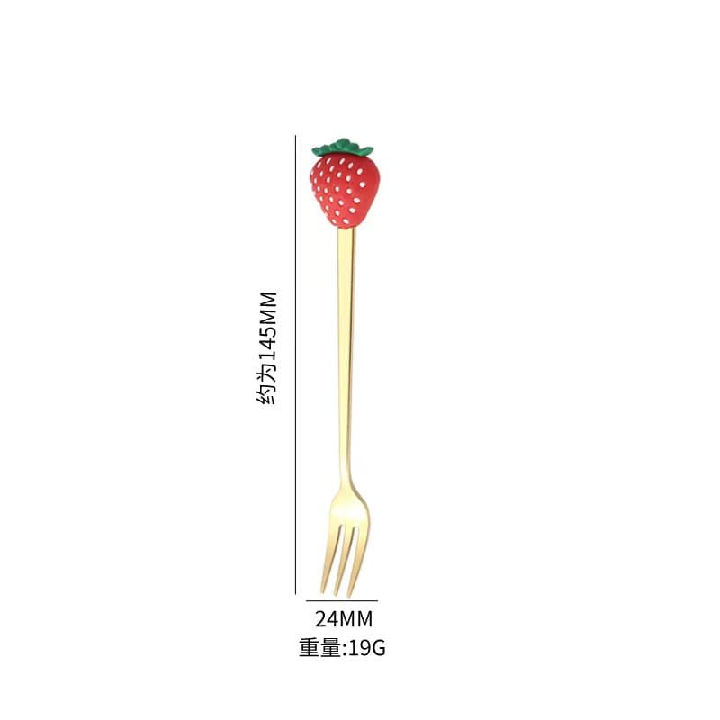 304 Cross-border Christmas Character Head Spoon and Fork Set Creative Cartoon Silicone Head Coffee Spoon Fruit Fork Gift Box