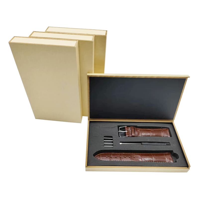 Spot kraft paper watch strap packaging box pin buckle watch strap packaging box butterfly buckle strap packaging box wooden box