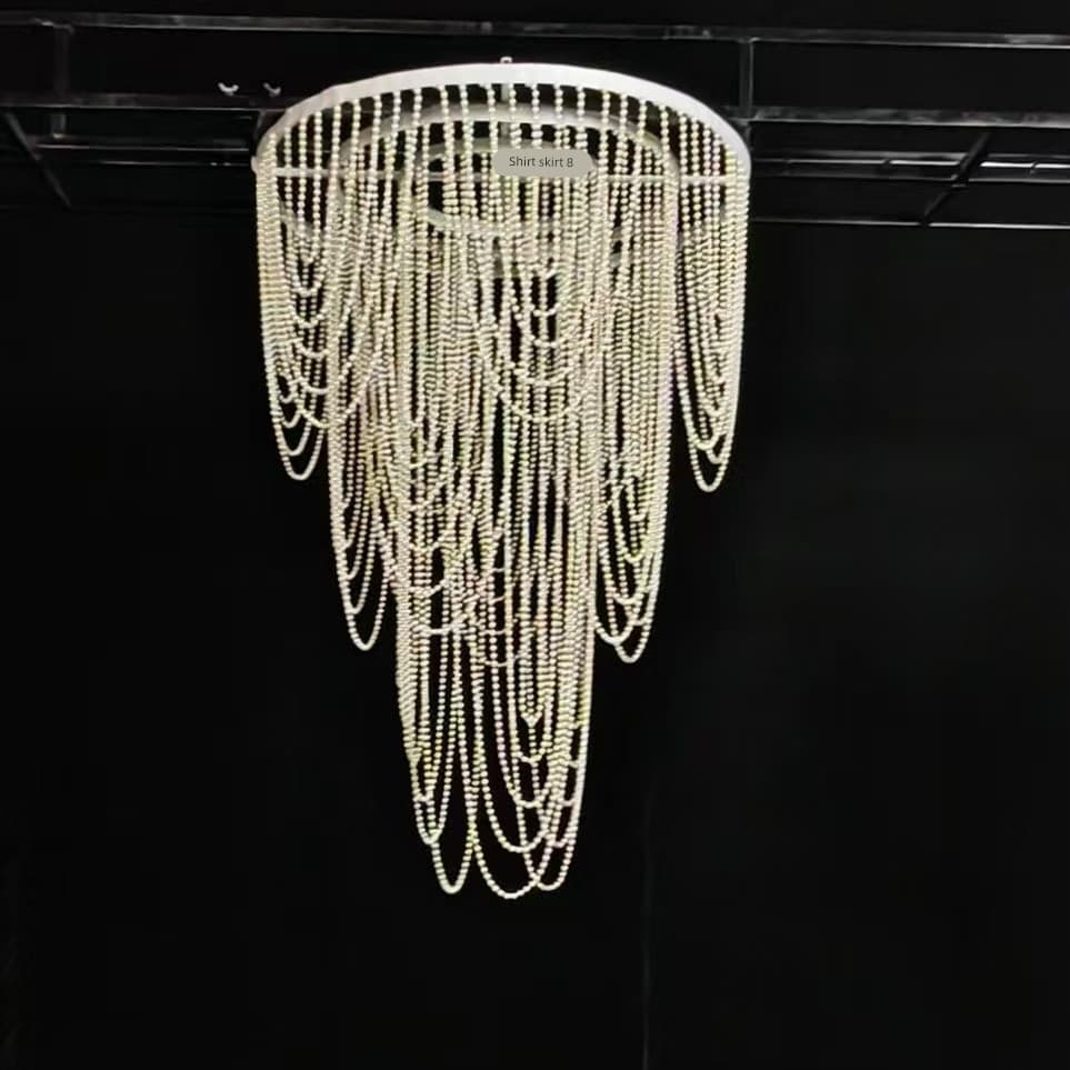 Hall pearl decorative ready-made blooming Korean-style wedding ceiling prop, new curtain for hotel hangings and stage floral weddings.