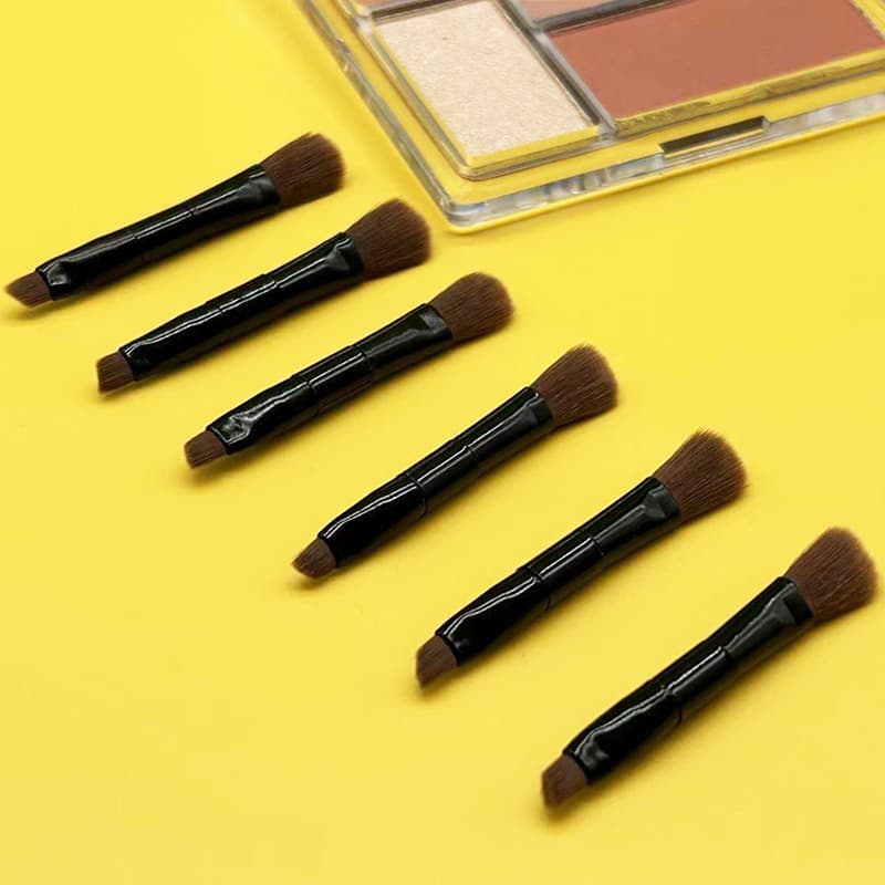 Mini double-headed eyebrow powder brush, nose and eye brush, eye shadow brush, portable makeup brush, eye shadow box, replacement beauty tool in stock