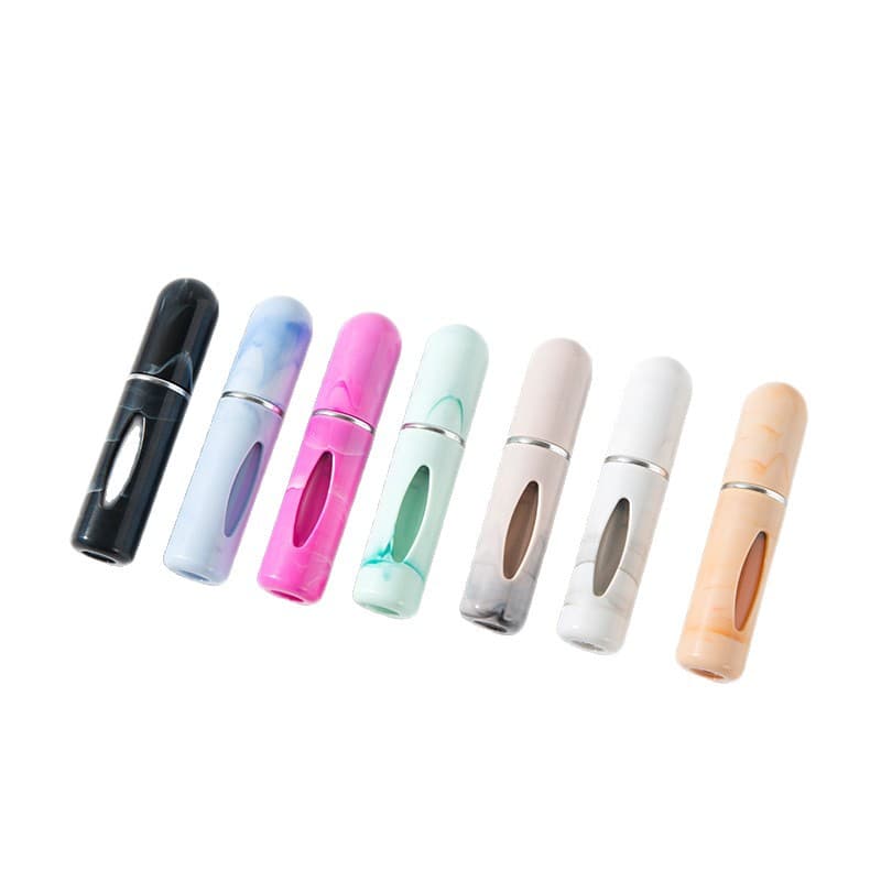 In Stock 5ML Marble Pattern Bottom Refillable Perfume Atomizer Bottle Direct Fill Self-Pumping Spray Bottle Press-Type Refillable Perfume Bottle