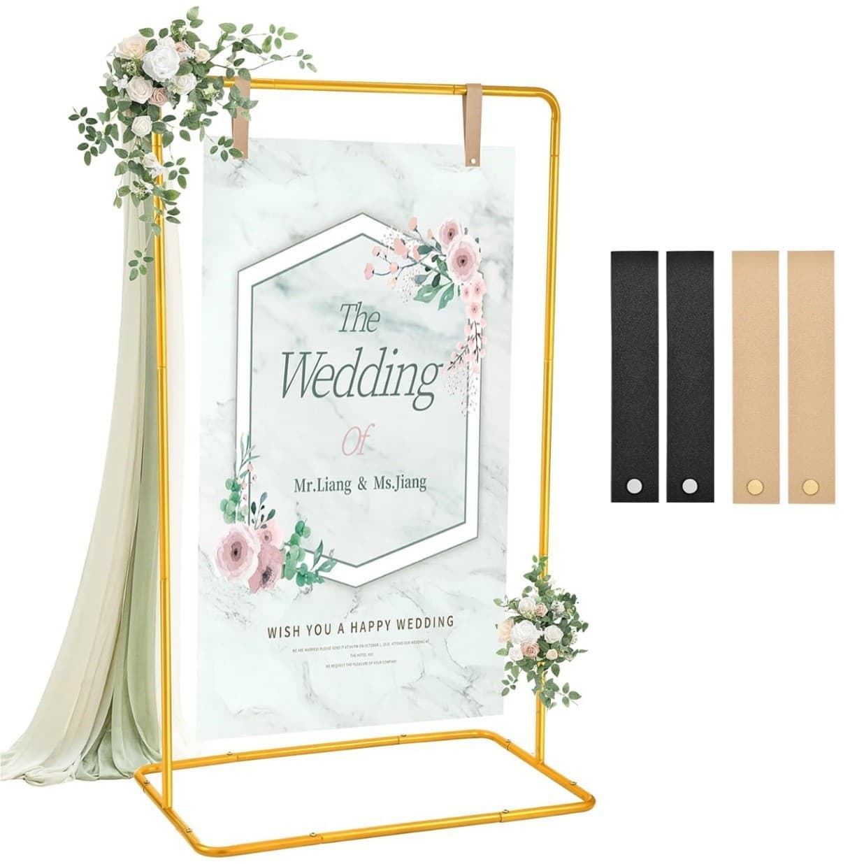 Metal Wedding Welcome Arch Bracket Adjustable Wedding Logo Display Rack Wedding Props Background Bracket Square