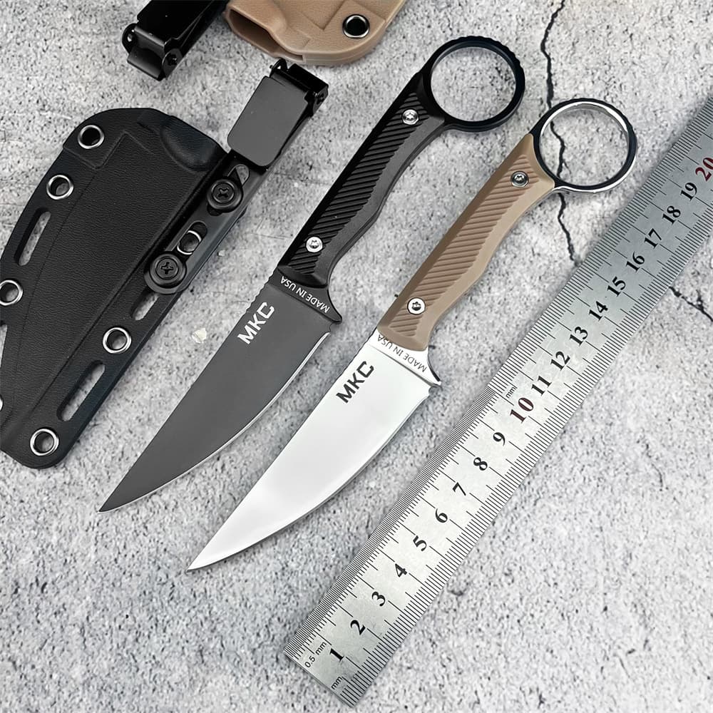 New product MKC War Sheep Outdoor Tactical Small Straight Knife Camping Hunting Handle Meat Knife Portable EDC Fruit Knife