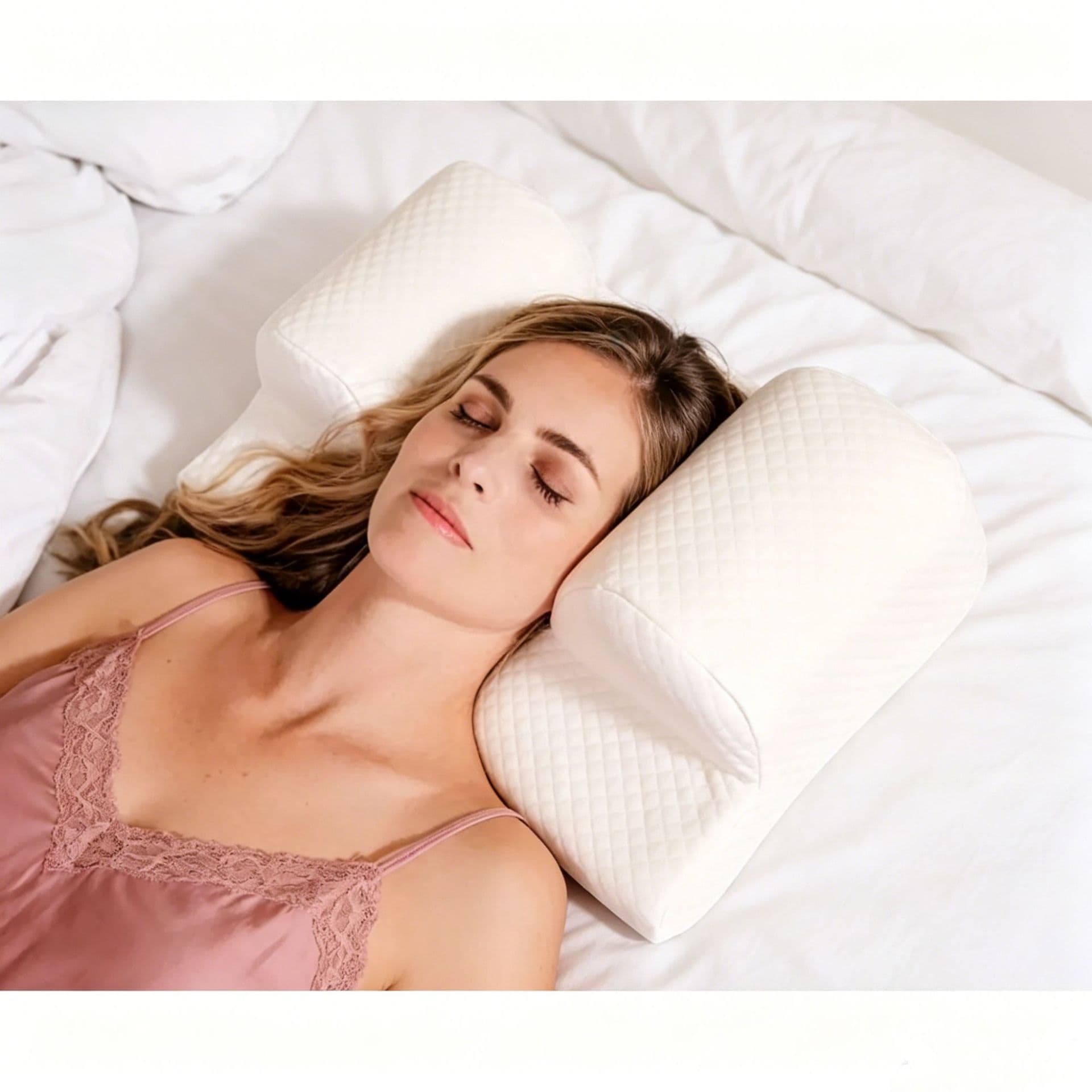 Anti-Side Sleeping Fixed Sleep Posture Correction Pillow Beauty Post-Surgery Anti-Roll Side Sleeping Cervical Pillow Wrinkle Pillow Back Sleeping Pillow