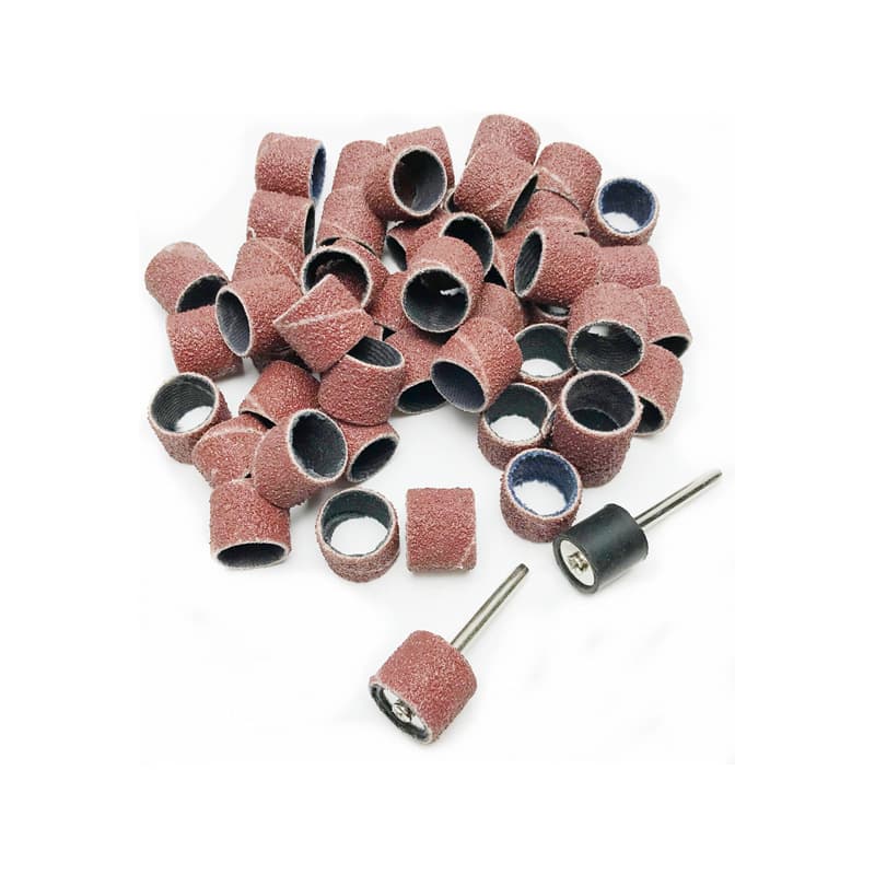 Wholesale Mini Sandpaper Rings for Electric Grinder, Wood Polishing Abrasive Heads, Sandpaper Ring Rubber Tube, Nail Polishing Grinding Wheel