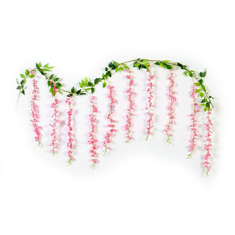 Artificial Wisteria Vine for Wedding Decoration, Fake Flower Vine for Hanging Home Decor, Simulated Wisteria Bean Flower Vine
