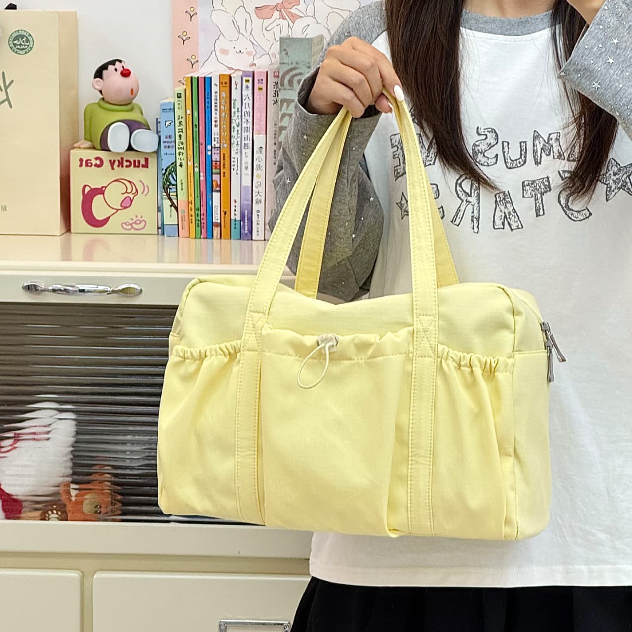 Korean style lazy style large-capacity travel bag outdoor leisure sports fitness bag personalized shoulder crossbody bag tote bag