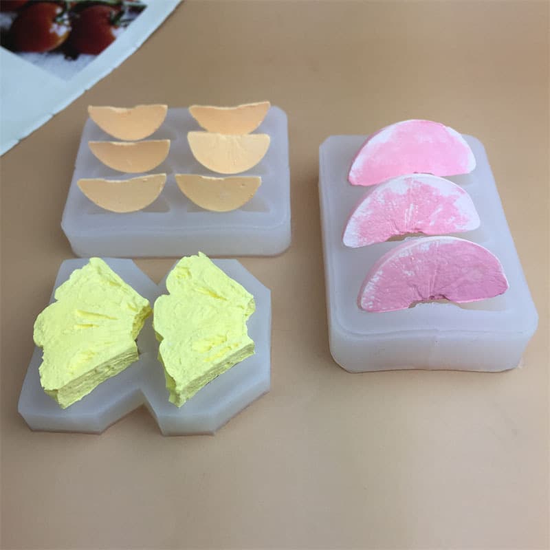Simulated Peach Slices Pineapple Slices Silicone Mold Baking Chocolate Aromatherapy Handmade Soap DIY Mousse Cake Mold