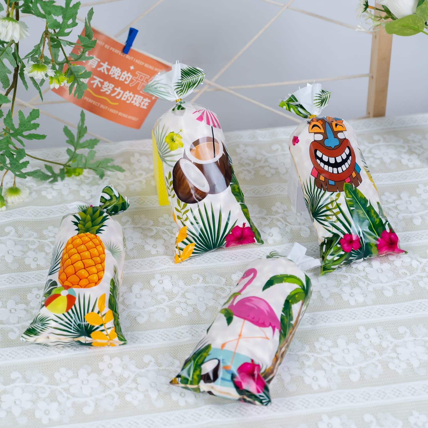 Wholesale OPP flat bags fruit season series color printed packaging bags gift bags high pressure candy cookie packaging bags